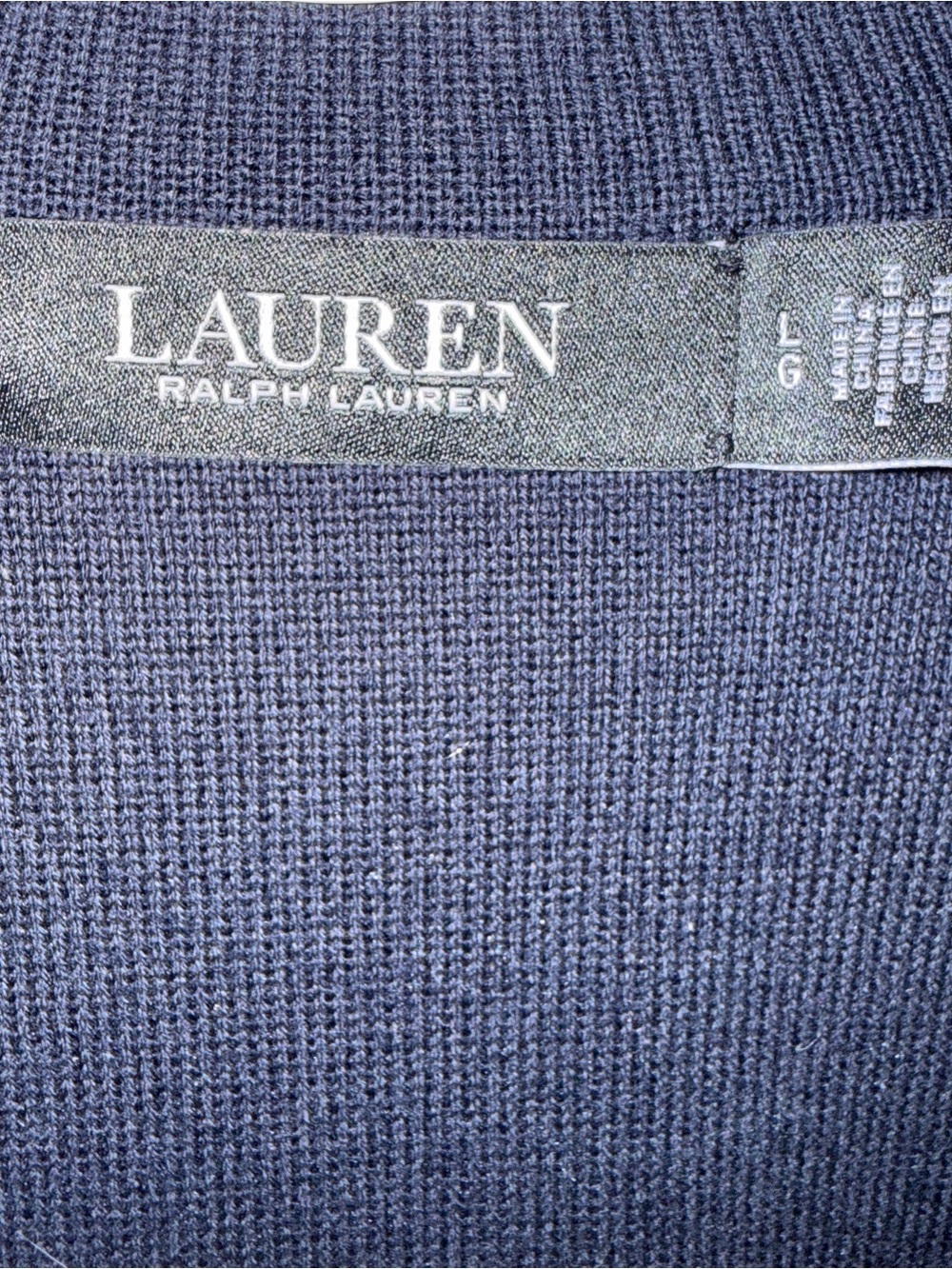 Lauren Ralph Lauren Knit Blazer Suit Jacket Blue Size Large Gold Button - Picture 9 of 11